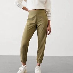 Athleta Olive Green Brooklyn Activewear Joggers Pants, Size 16, NWT